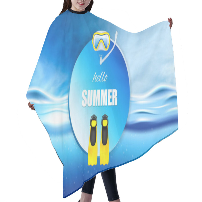 Personality  Diving Poster Hair Cutting Cape