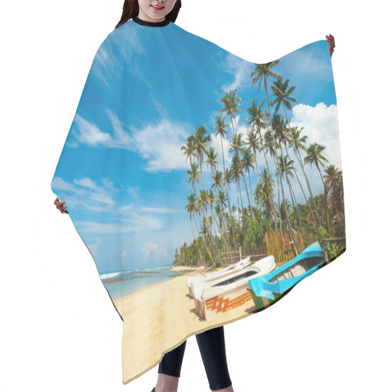 Personality  Untouched Tropical Beach Hair Cutting Cape