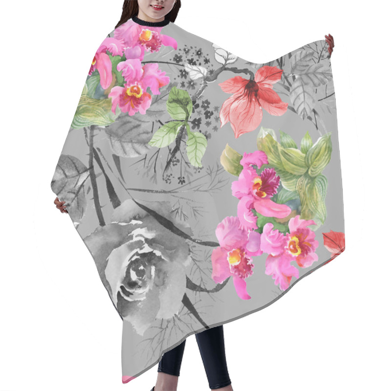 Personality  Blooming Beautiful Magnolia Flowers Hair Cutting Cape