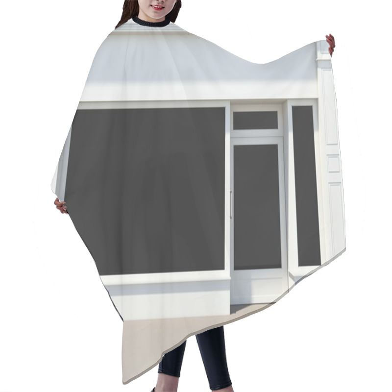 Personality  Shopfront With Large Windows Hair Cutting Cape