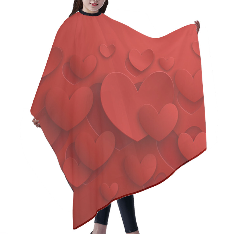 Personality  Valentines Day Abstract Background. Hair Cutting Cape