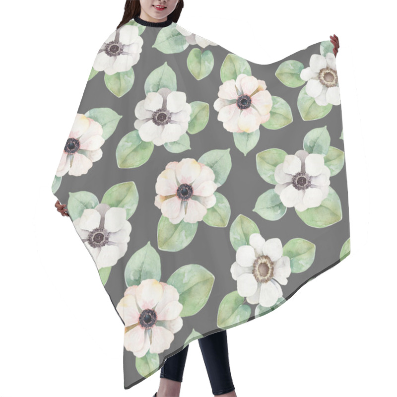 Personality  Seamless Floral Pattern Hair Cutting Cape