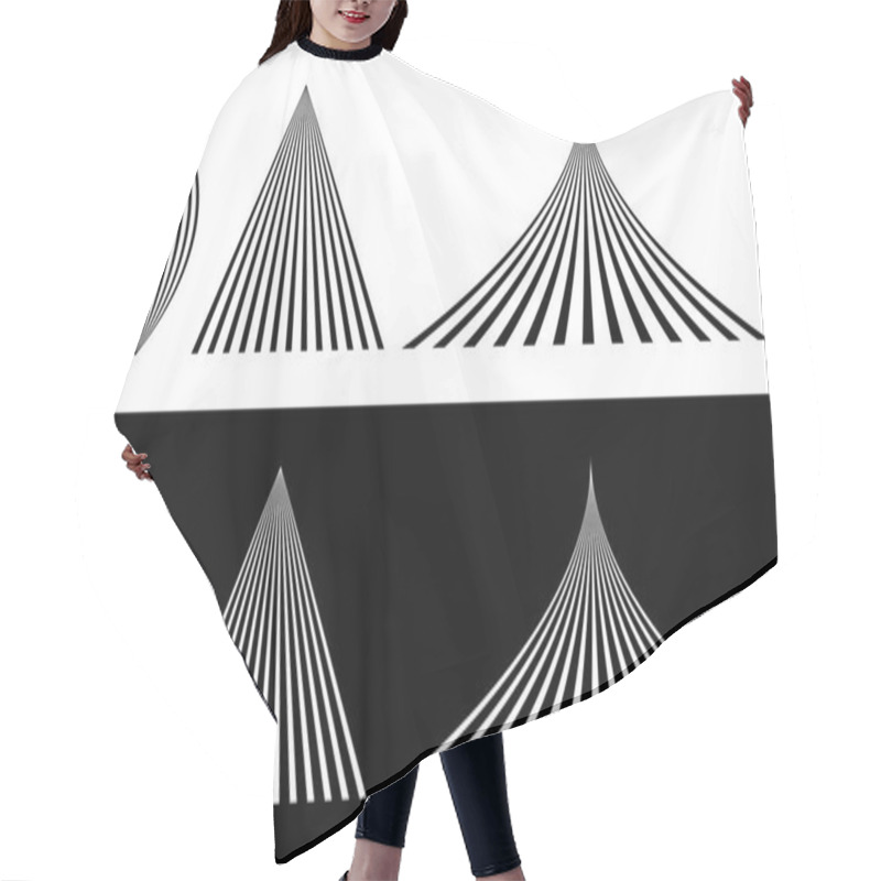 Personality  Almonds, Triangles And Bent Triangles Set  Hair Cutting Cape