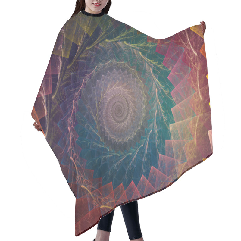 Personality  Spiral Background.  Hair Cutting Cape