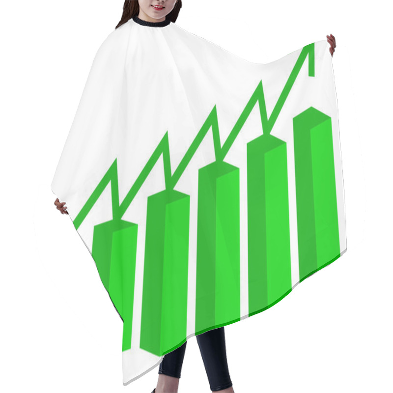 Personality  Vector 3d Bar Graph Hair Cutting Cape