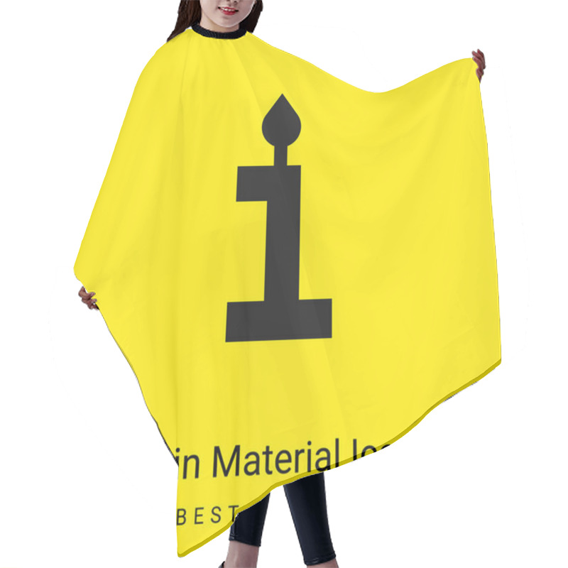 Personality  Birthday Minimal Bright Yellow Material Icon Hair Cutting Cape