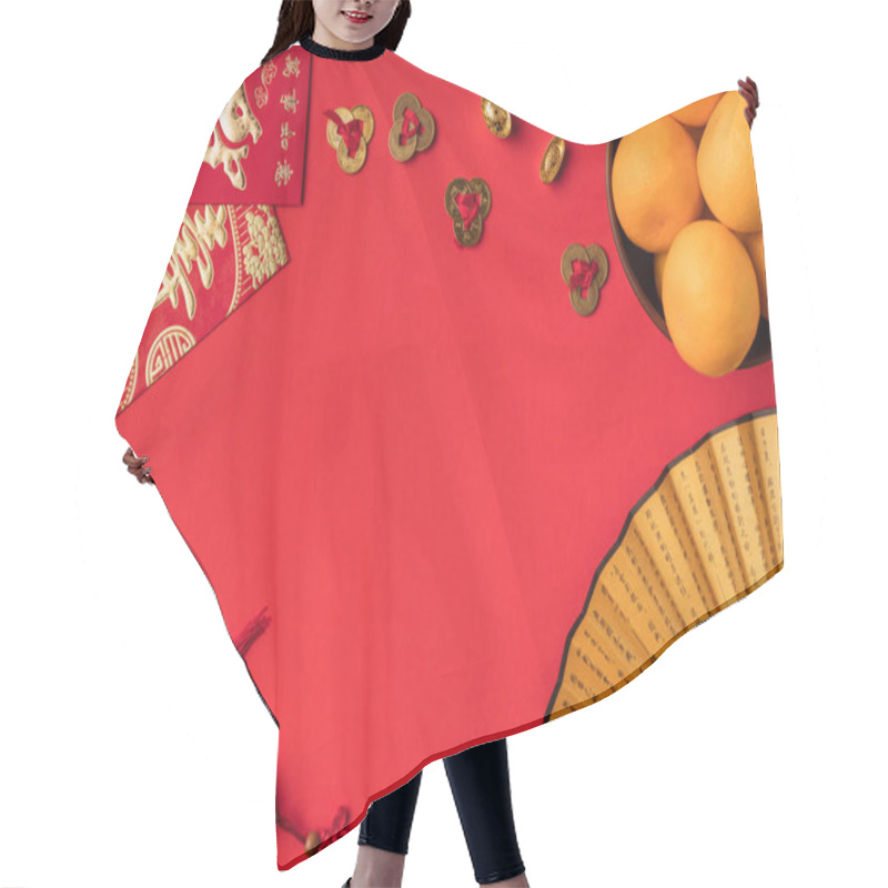 Personality  Oriental Decorations And Tangerines  Hair Cutting Cape