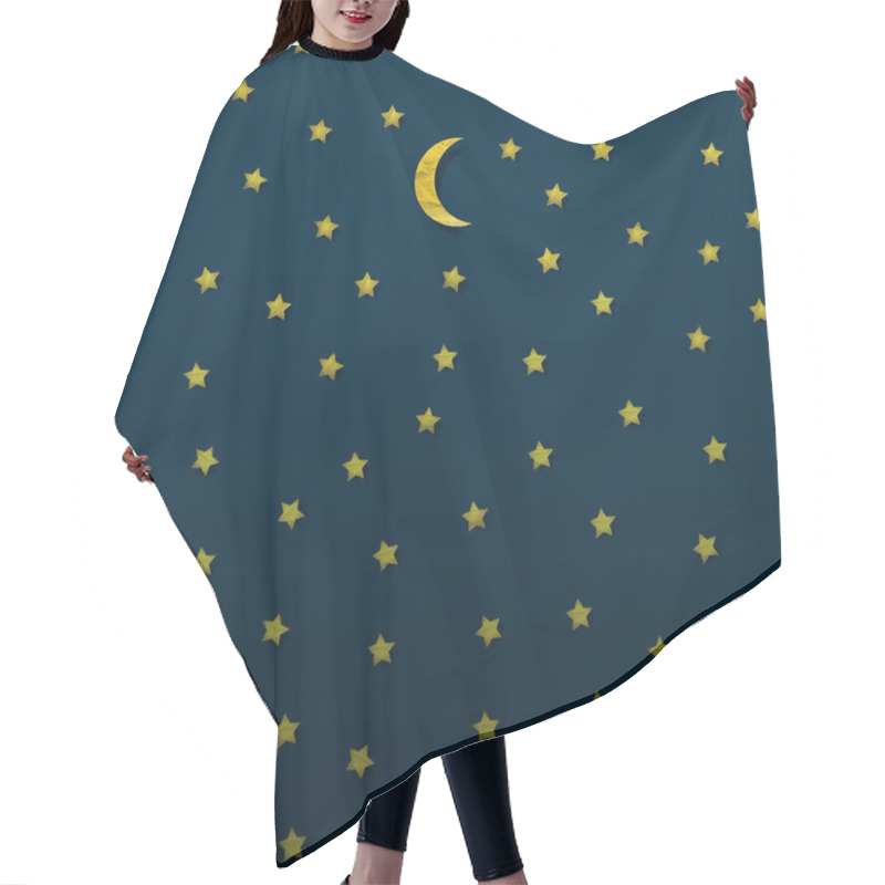 Personality  Moon And Stars From Paper Hair Cutting Cape