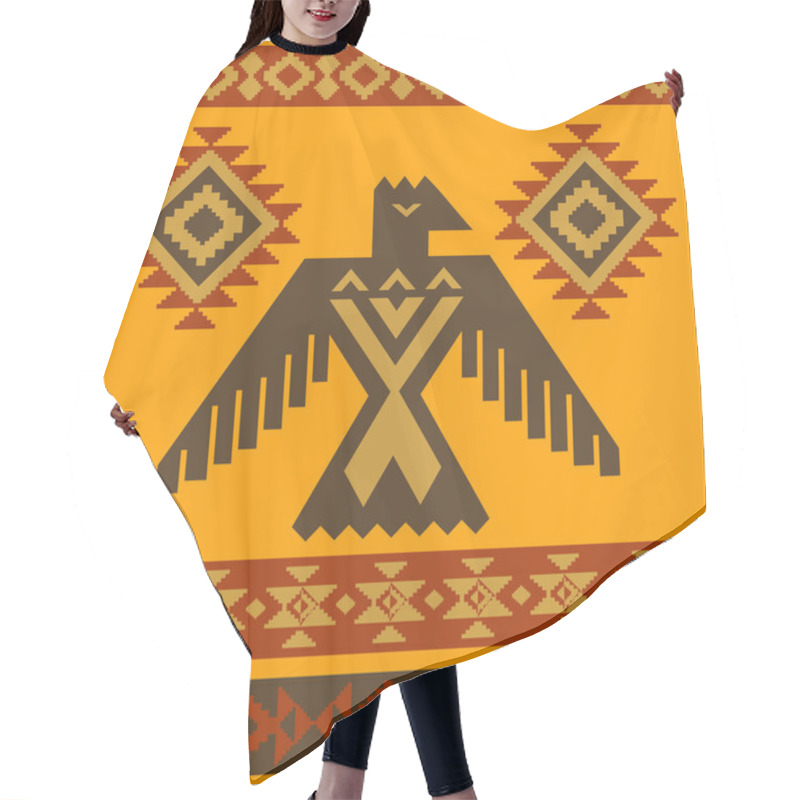 Personality  Tribal Eagle Vector Illustration Hair Cutting Cape