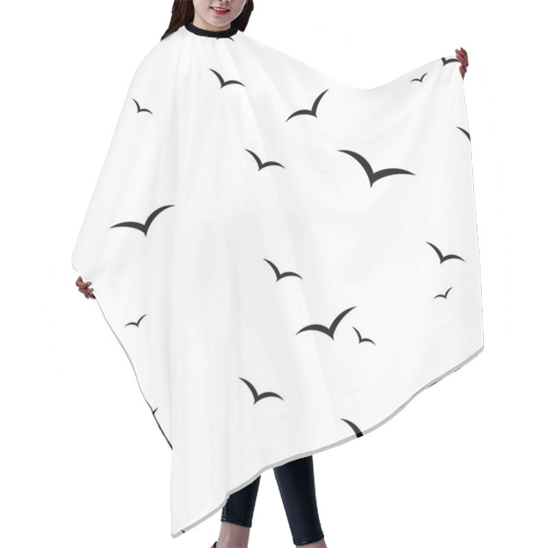 Personality  Birds Vector Seamless Pattern Hair Cutting Cape