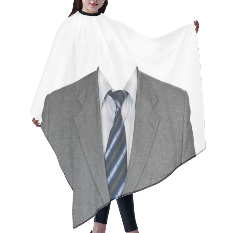 Personality  Gray Suit Hair Cutting Cape