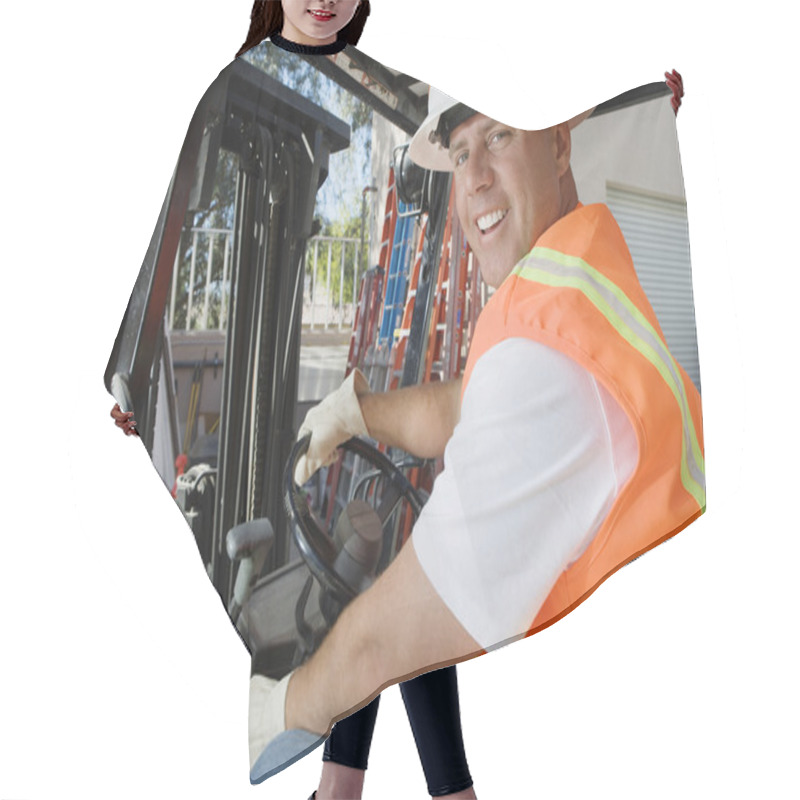 Personality  Forklift Driver Hair Cutting Cape