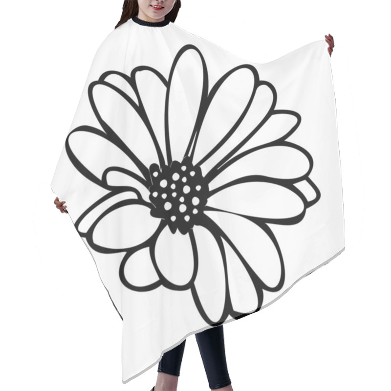 Personality  Daisy Fsummer Flower, Floral Elements Hand Drawn Hair Cutting Cape