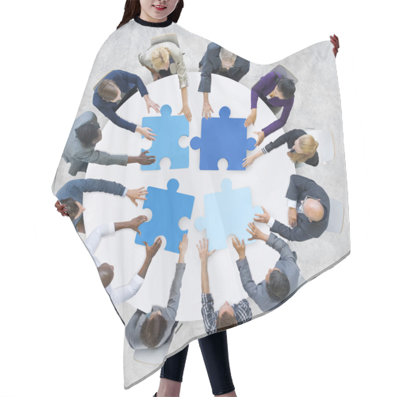 Personality  Business People And Jigsaw Puzzle Pieces Hair Cutting Cape