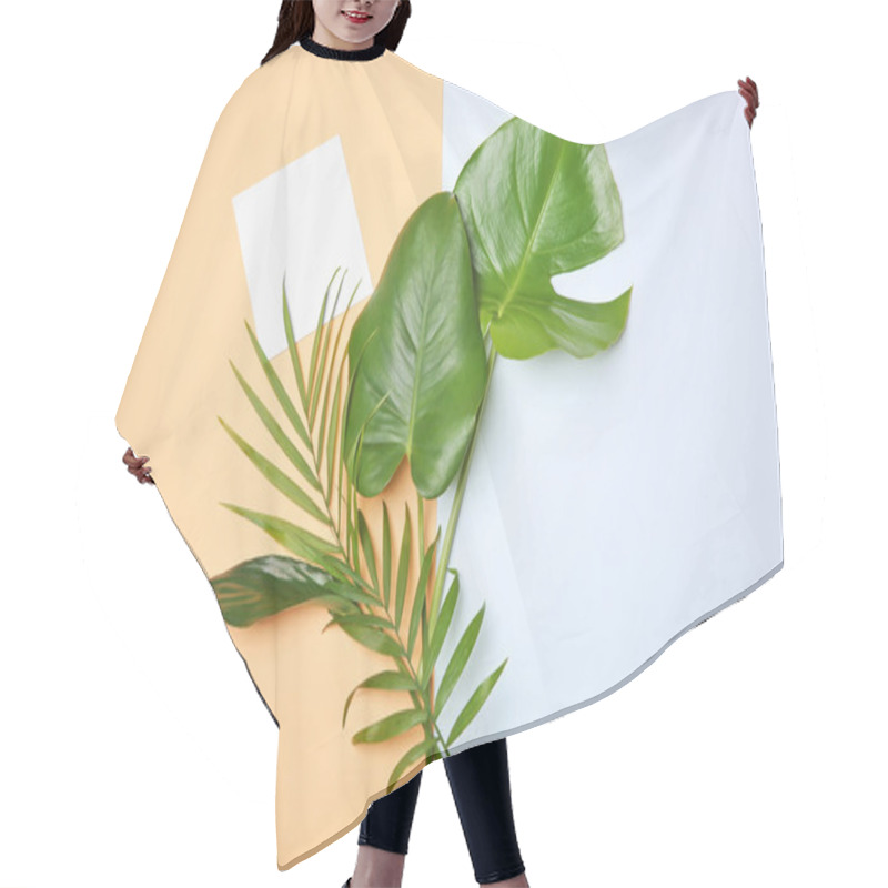 Personality  Green Tropical Leaves  Hair Cutting Cape