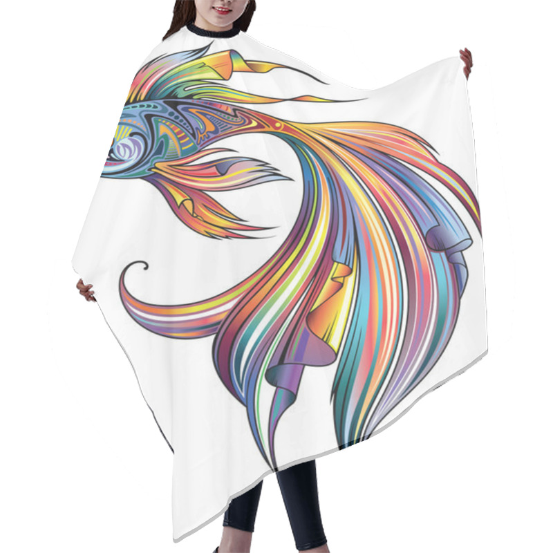 Personality  Abstract Fish Illustration Hair Cutting Cape