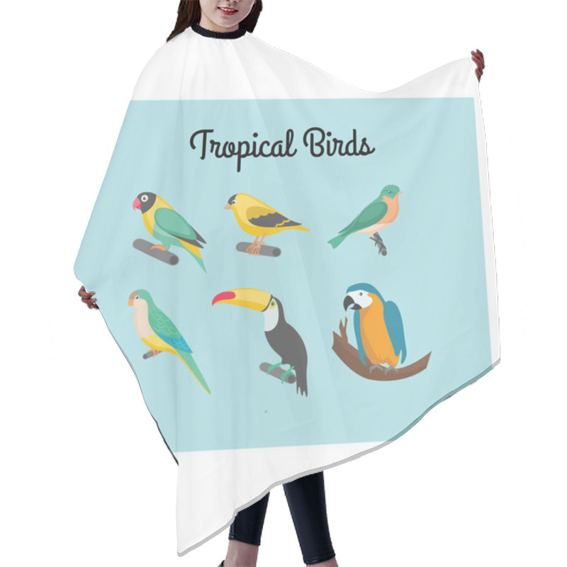 Personality  Tropical Bird Icon Hair Cutting Cape