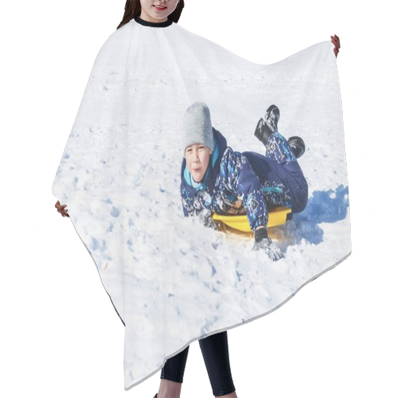 Personality  Little Boy On A Winter Walk Hair Cutting Cape