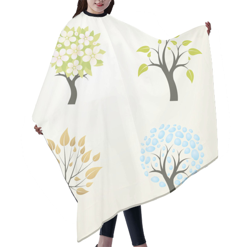 Personality  Season Tree Hair Cutting Cape