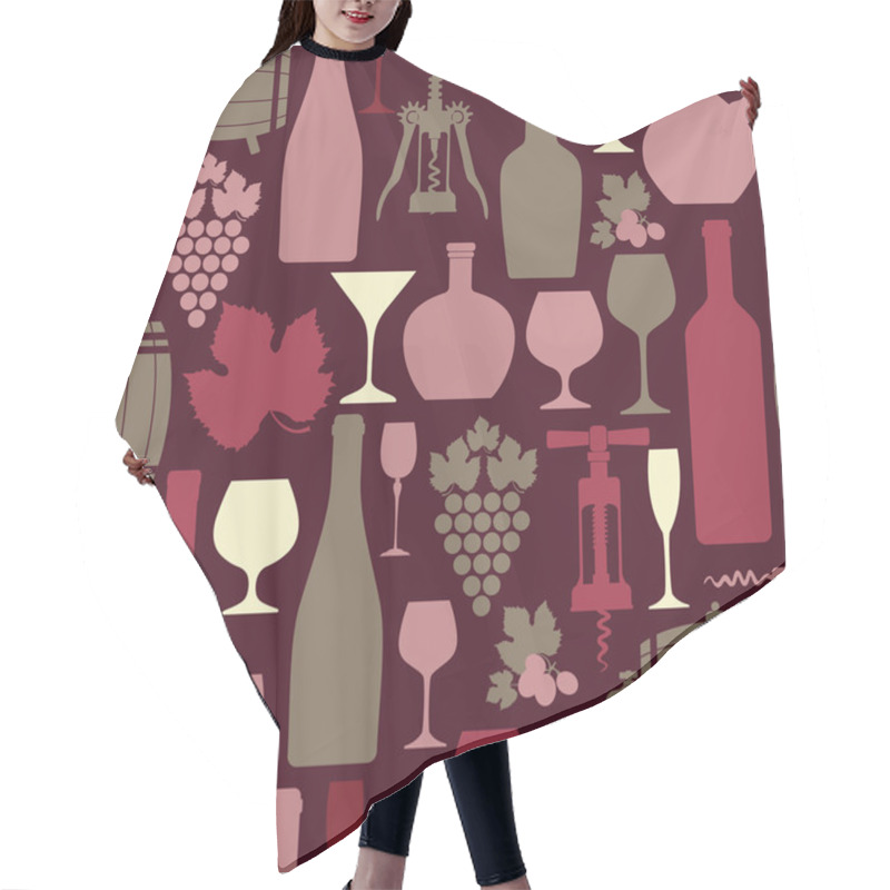 Personality  Wine Pattern. Hair Cutting Cape