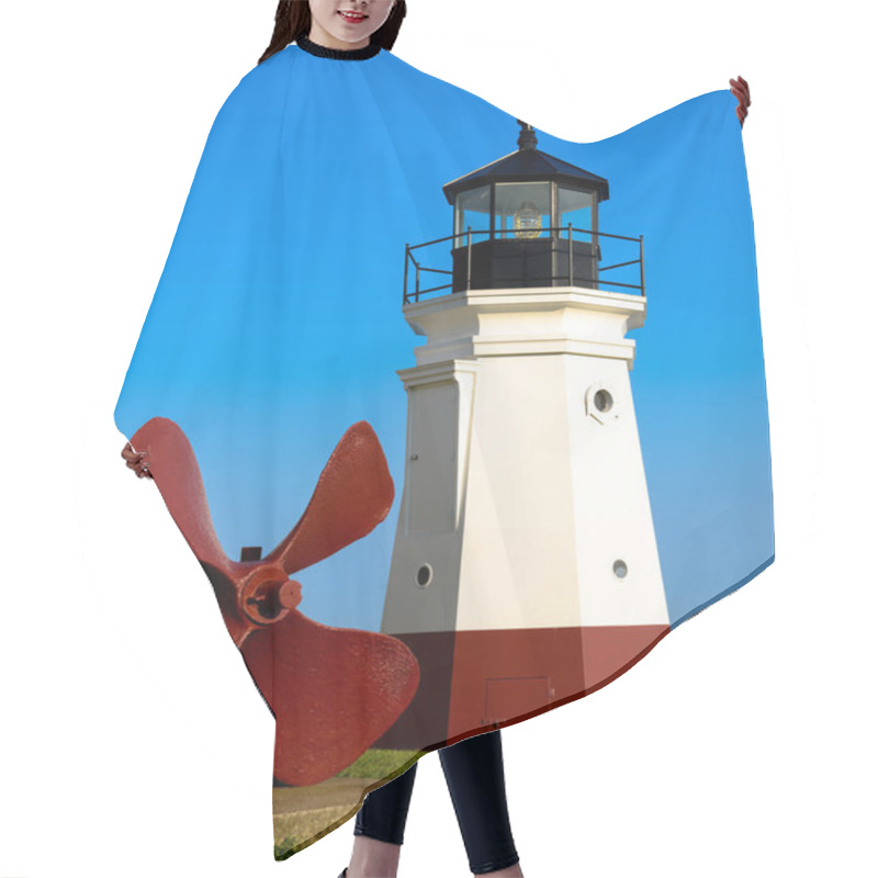 Personality  Vermillion Lighthouse With A Blue Sky  Hair Cutting Cape