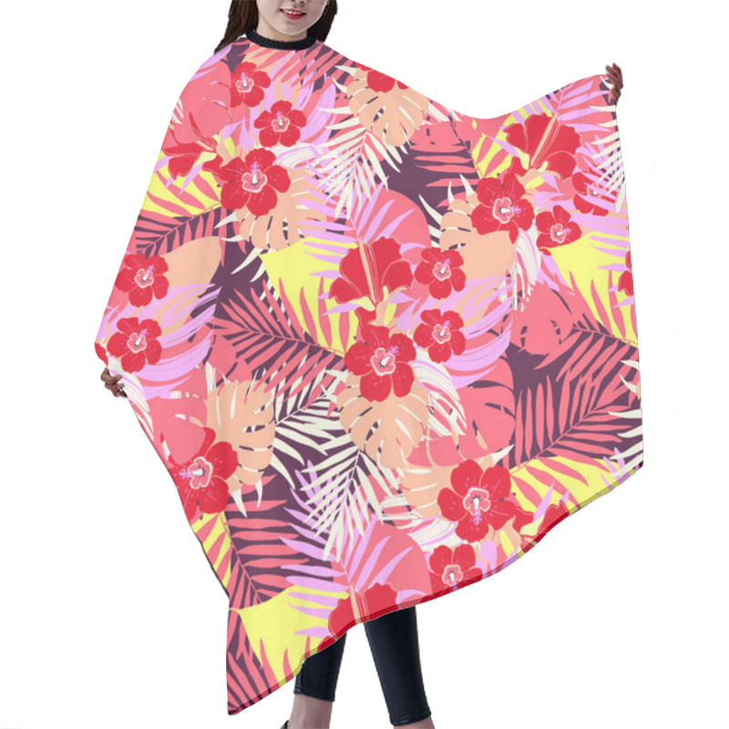 Personality  Seamless  Floral Pattern Hair Cutting Cape