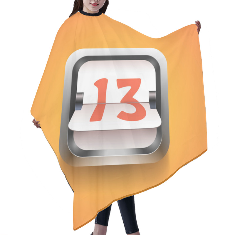 Personality  Mechanical Scoreboard Number Vector Illustration  Hair Cutting Cape