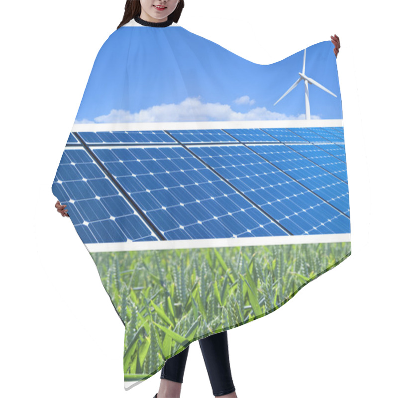 Personality  Renewable Energy Banners Hair Cutting Cape