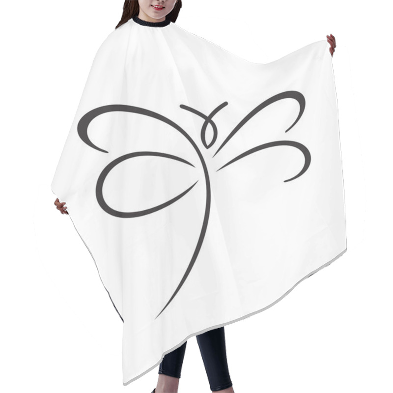 Personality  Abstract Butterfly Sign Hair Cutting Cape