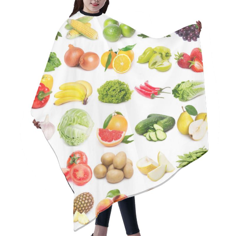 Personality  Collection Of Fruits And Vegetables Hair Cutting Cape