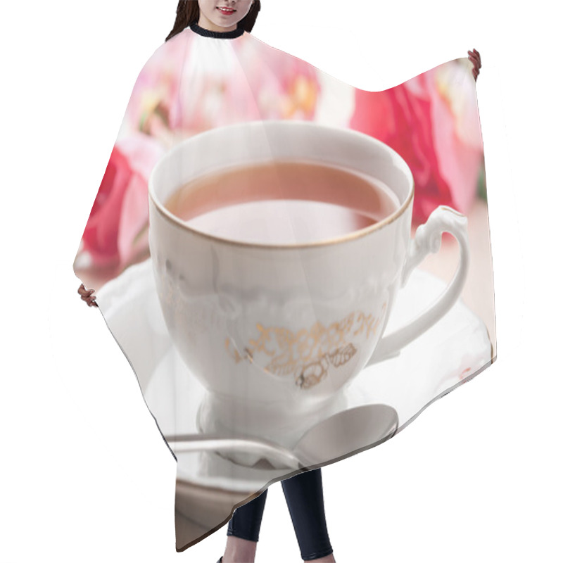 Personality  Cup Of Tea And Roses Hair Cutting Cape