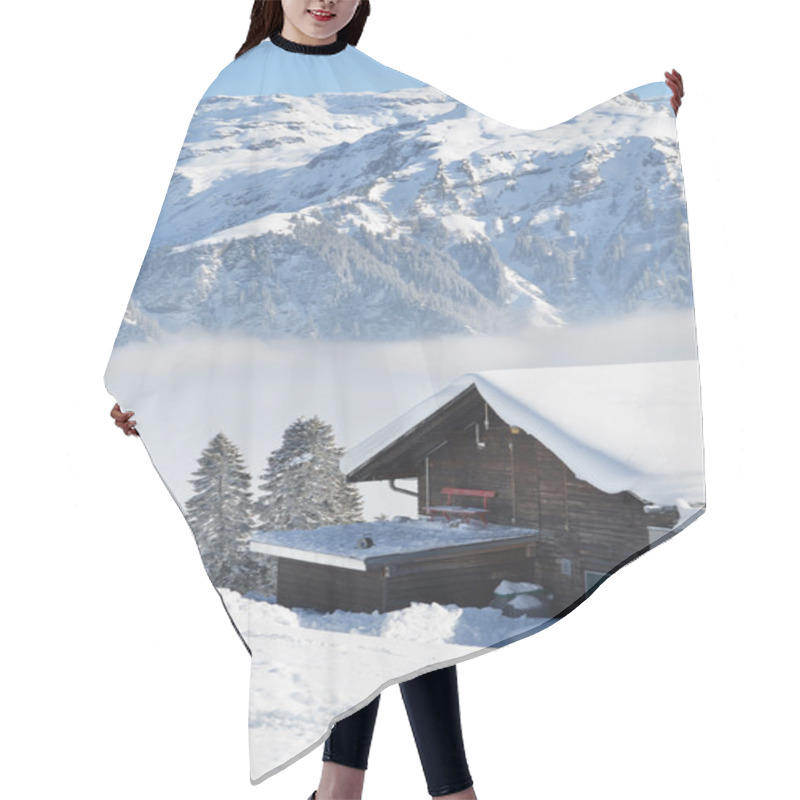 Personality  Braunwald, Switzerland At Winter Hair Cutting Cape