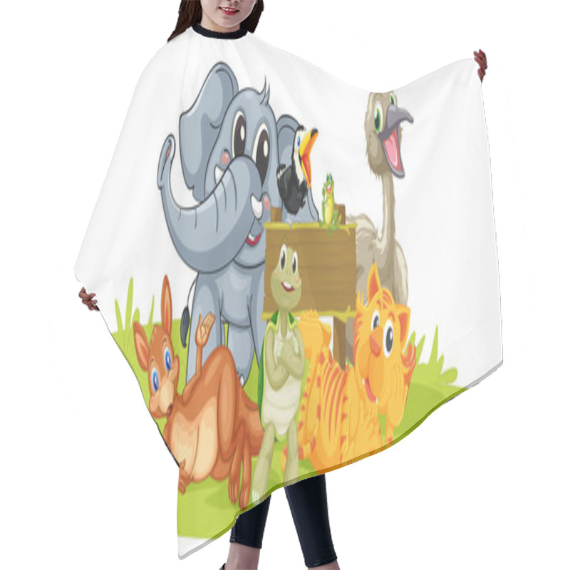 Personality  Various Animals Hair Cutting Cape