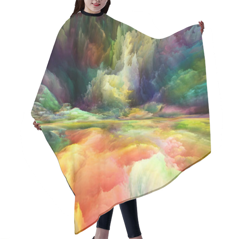 Personality  Exploding Inner Spectrum Hair Cutting Cape