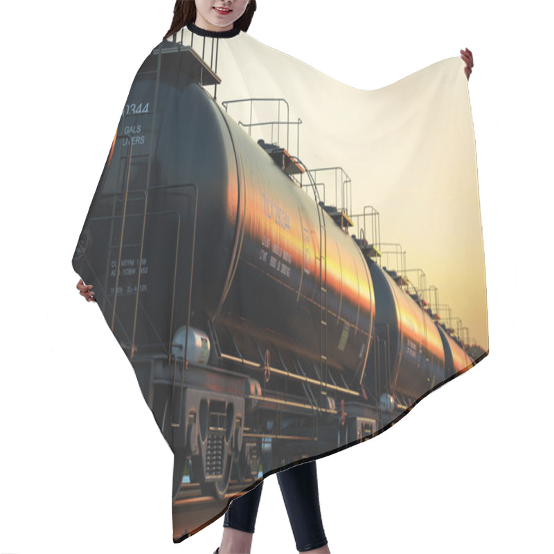 Personality  Rail Oil Car. Hair Cutting Cape