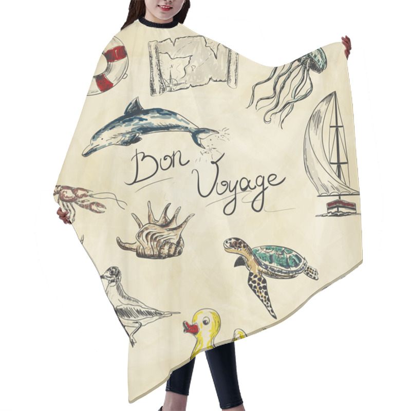 Personality  Sea Travel Set Hair Cutting Cape