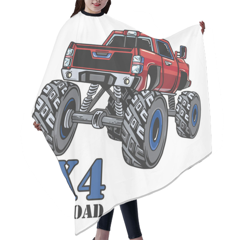 Personality  Cartoon Monster Truck. Hair Cutting Cape