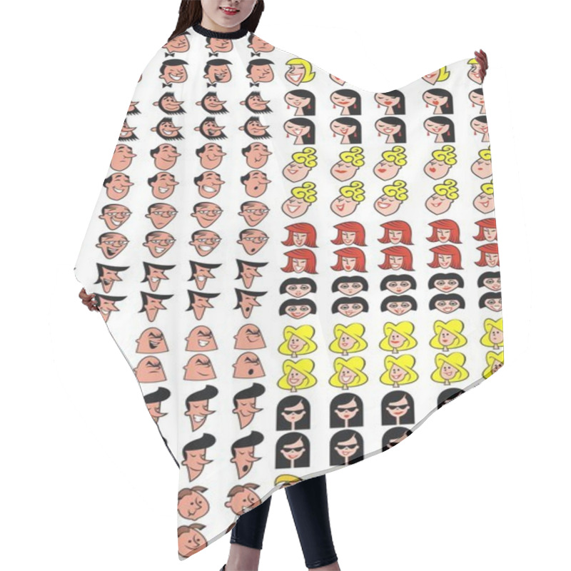 Personality  Collection Of Faces Hair Cutting Cape