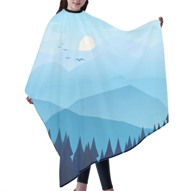 Personality  Mountain Landscape With Mountain Hair Cutting Cape