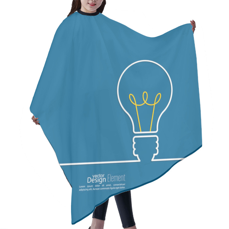 Personality  Bulb Light Idea. Hair Cutting Cape