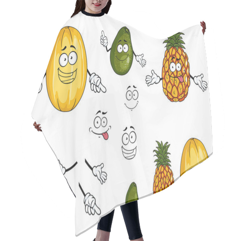 Personality  Pineapple, Lime And Melon Fruits Hair Cutting Cape