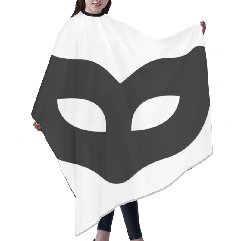 Personality  Incognito Mask Party Icon In Solid Style Hair Cutting Cape