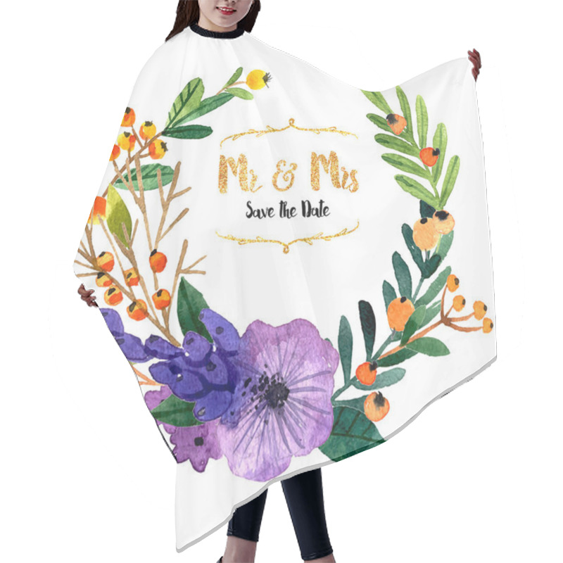 Personality  Collection Of Painted Flowers Hair Cutting Cape