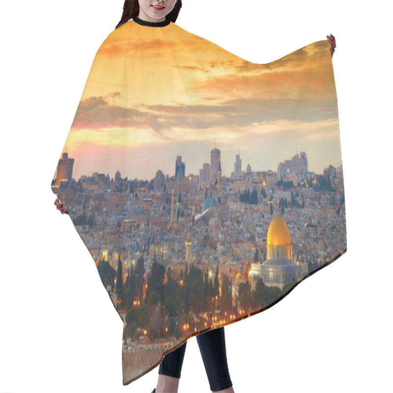 Personality  Panorama Of Jerusalem Old City. Israel Hair Cutting Cape