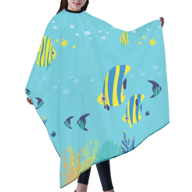 Personality  Reef Fish, Coral, Sea Hair Cutting Cape