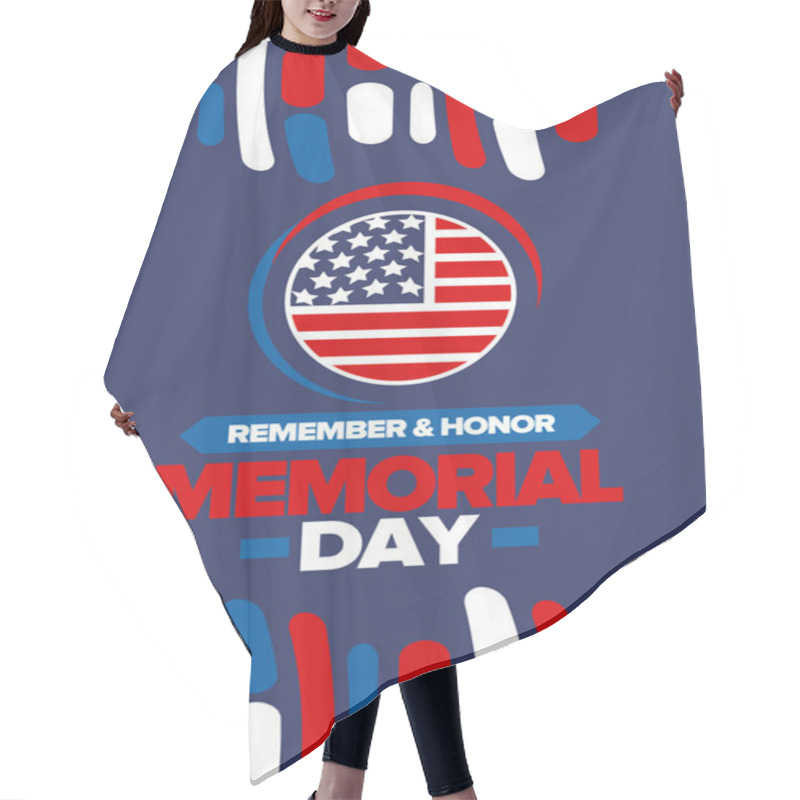 Personality  Memorial Day In United States. Remember And Honor. Federal Holiday For Remember And Honor Persons Who Have Died While Serving In The United States Armed Forces. Celebrated In May. Vector Poster Hair Cutting Cape