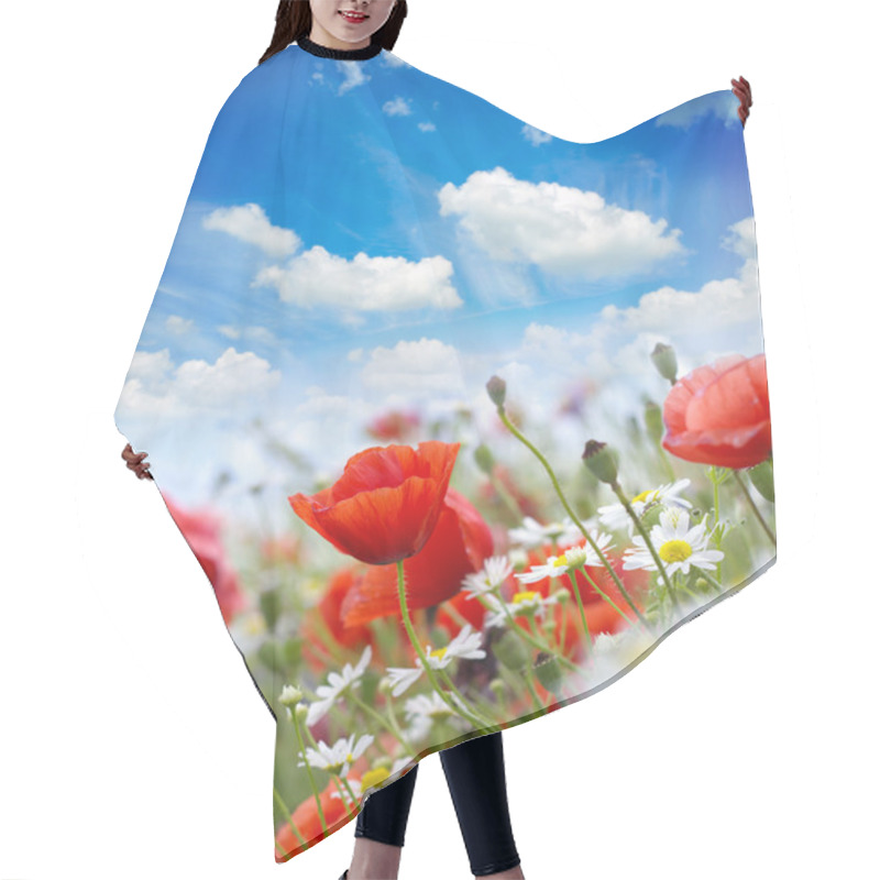 Personality  Red Poppies  Hair Cutting Cape