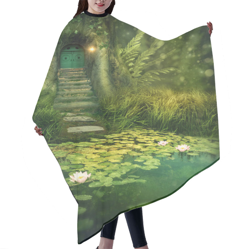 Personality  Wood House In A Forest Hair Cutting Cape