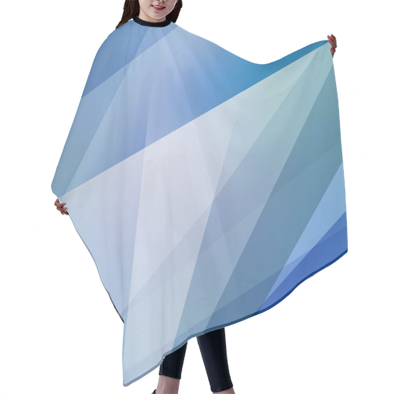 Personality  Abstract Blue And White Background With Angles And Layered Geometric Shapes Hair Cutting Cape