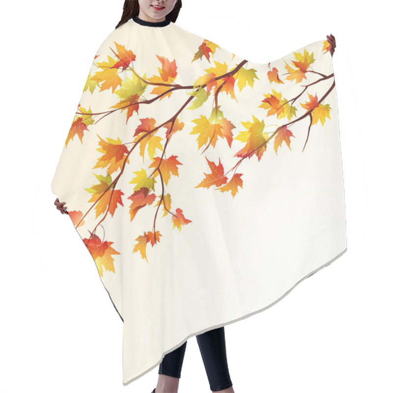 Personality  Autumn Maple Branch Hair Cutting Cape